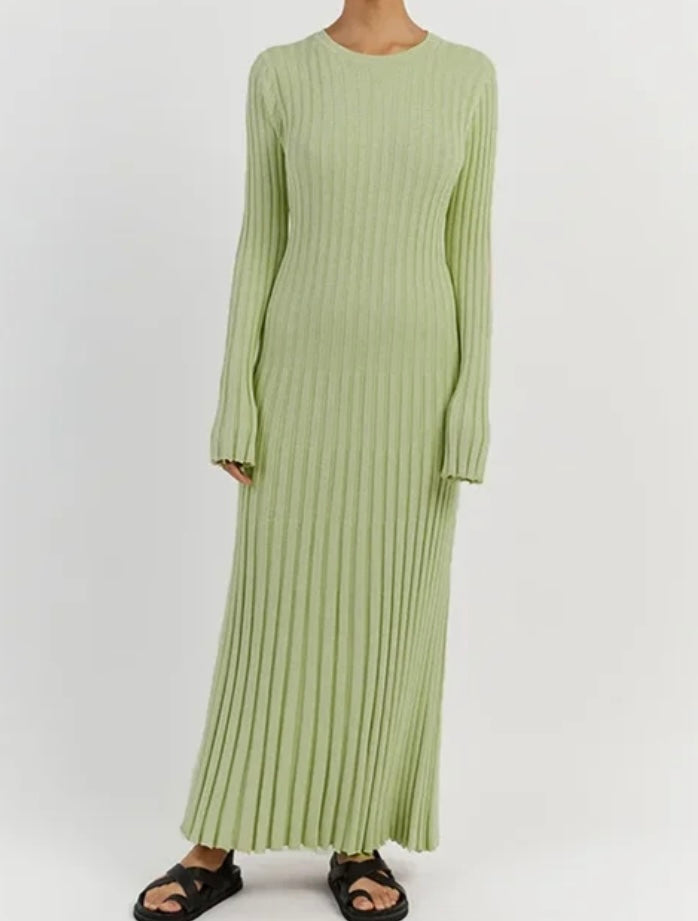 Robe Maxi en Tricot à Lacets pour Femme
