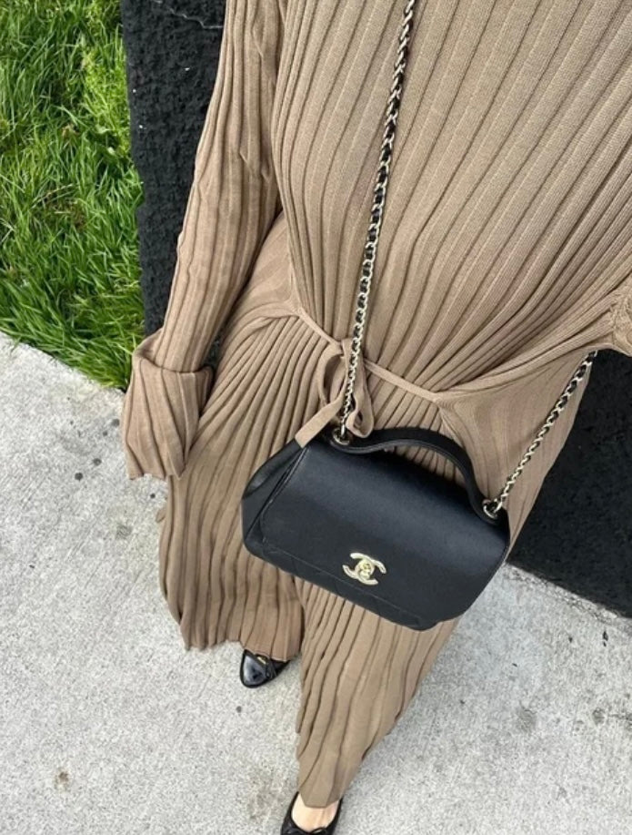 Robe Maxi en Tricot à Lacets pour Femme