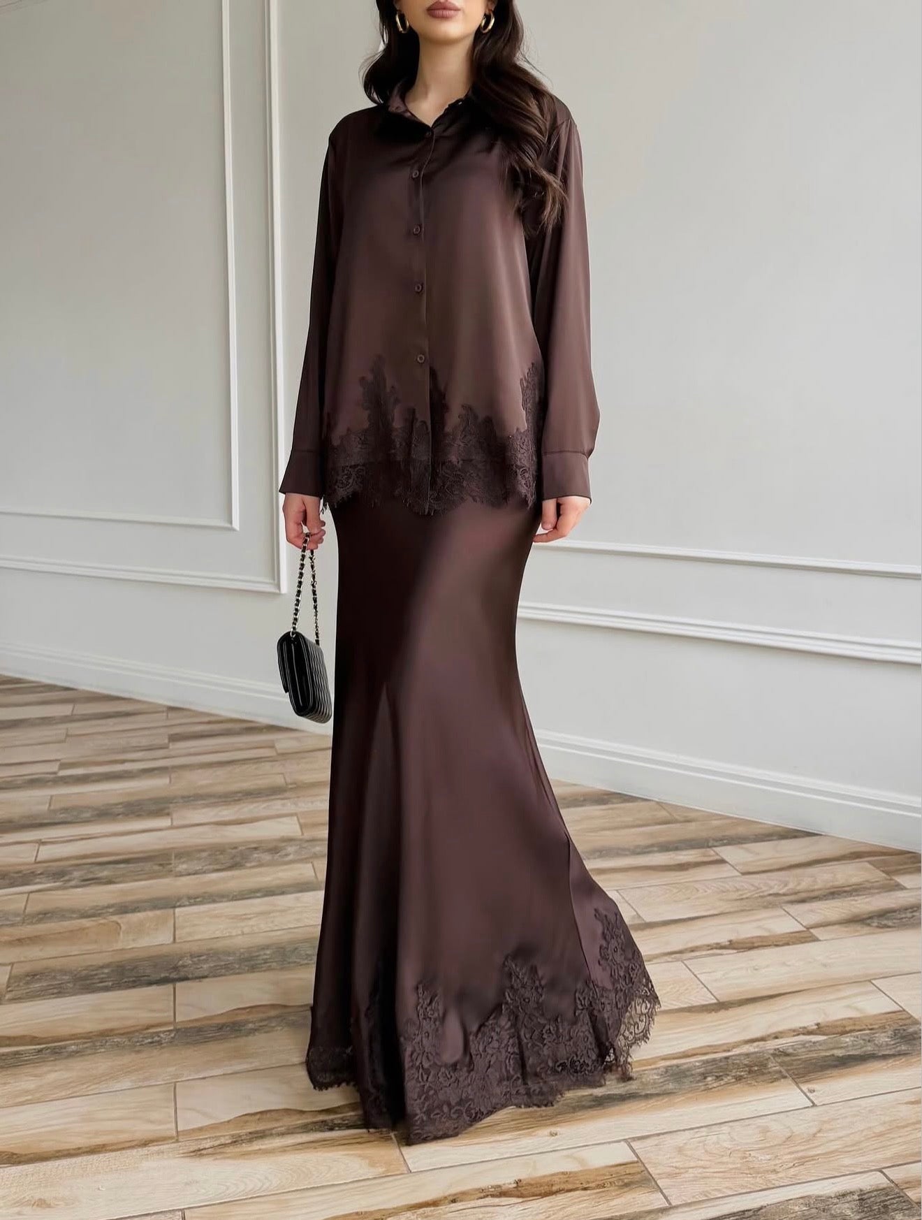 ENSEMBLE DENTELLE EN SOIE