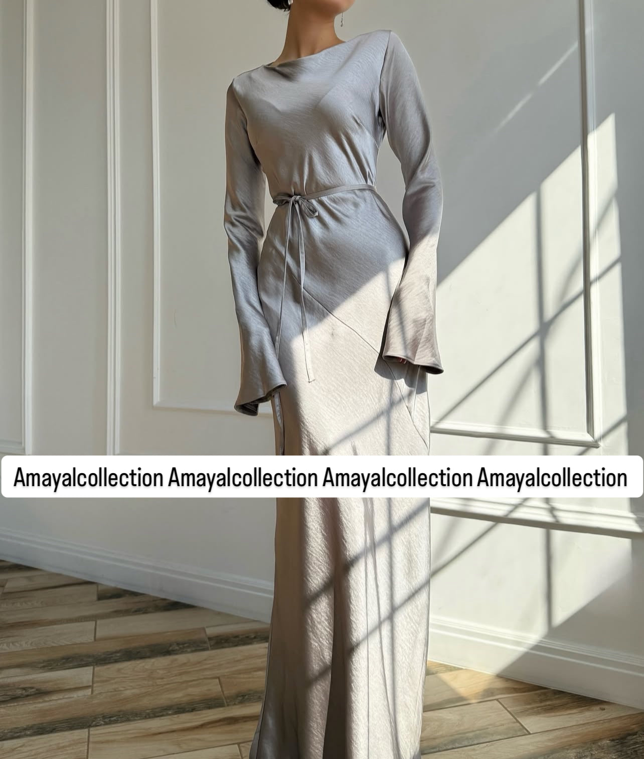 ROBE LONGUE GRIS