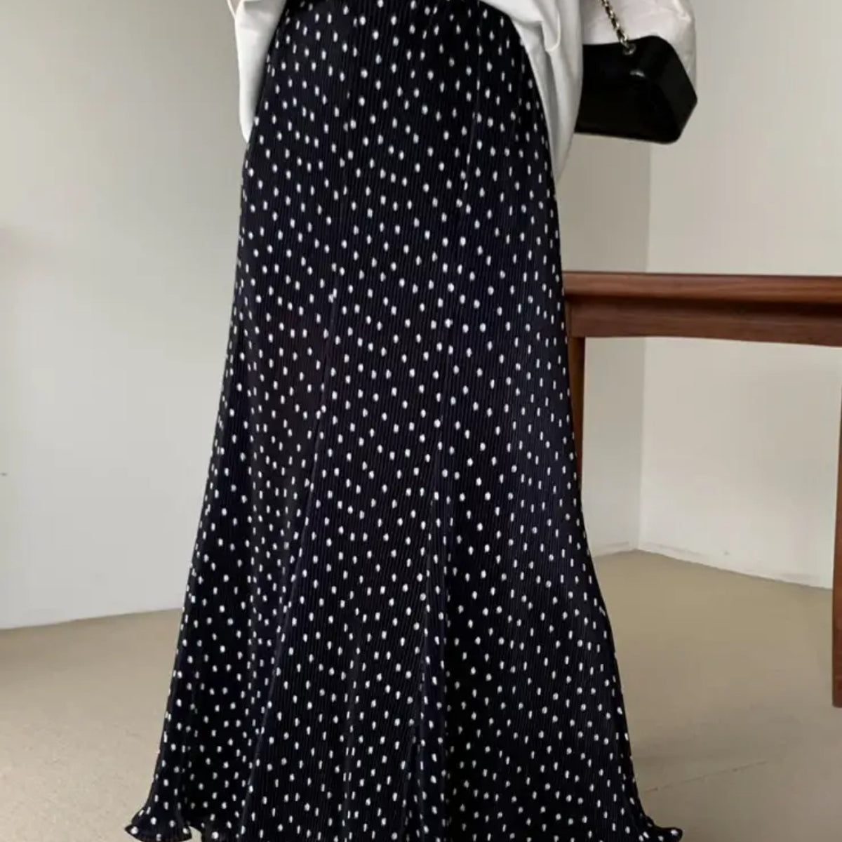JUPE À POIS LONGUE